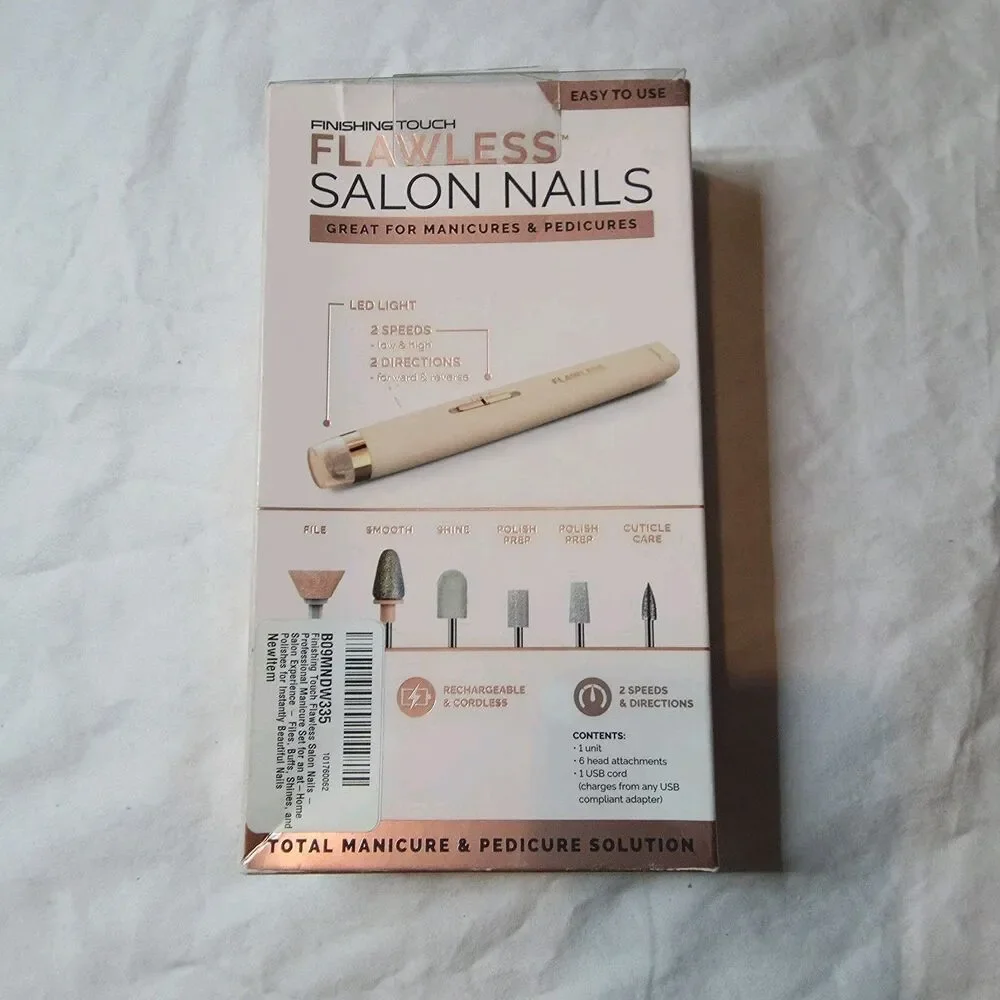 Finishing Touch Flawless Salon Nails Manicure/Pedicure Tools Pink NEW IN BOX